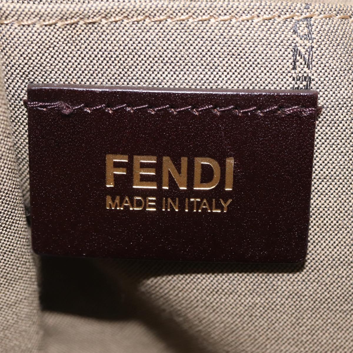 FENDI Zucchino Canvas Tote Bag Multicolor Gold 8BH215 Auth 208580V