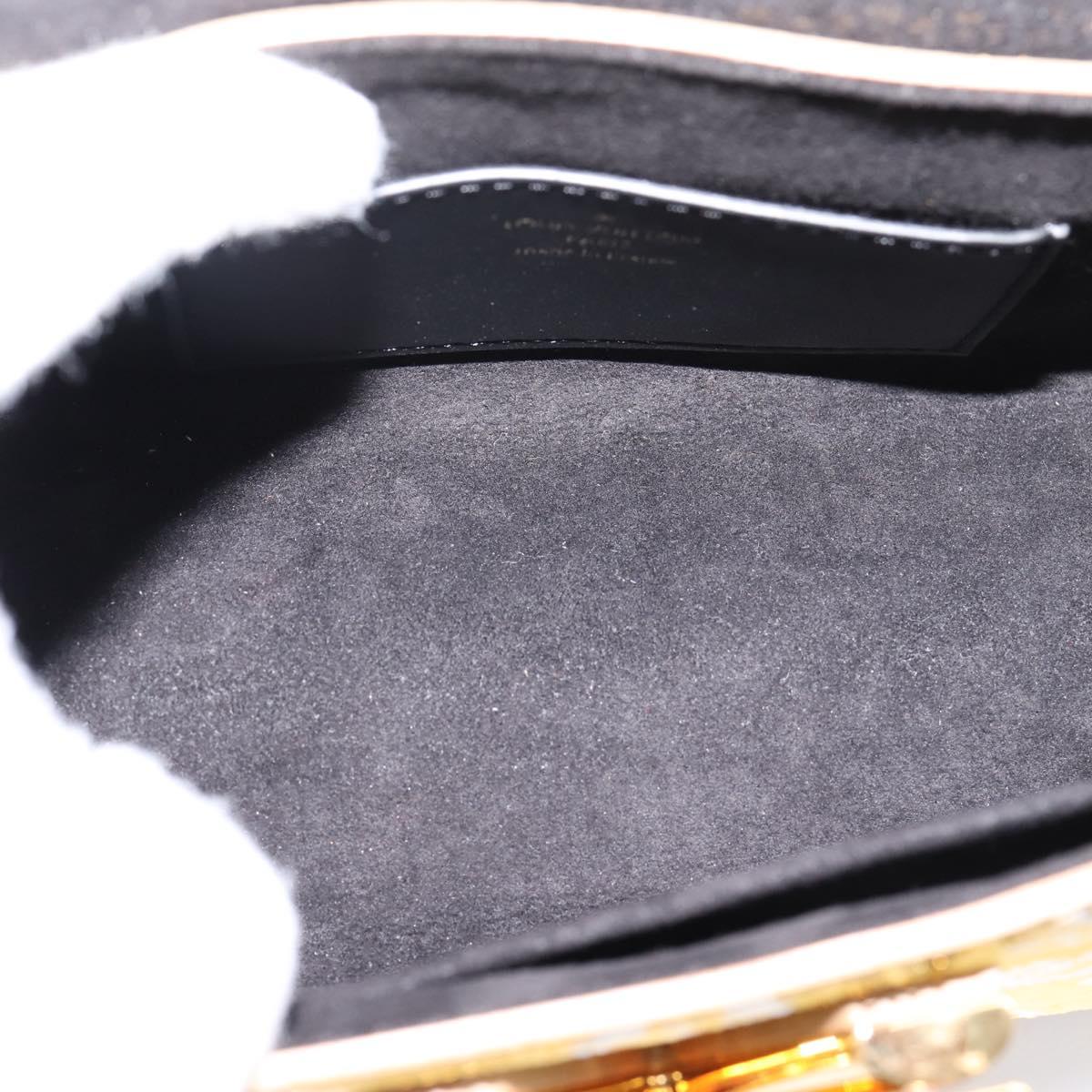 LOUIS VUITTON Twist PM Shoulder Bag Leather sequins Gold M52906 LV Auth 208581SM