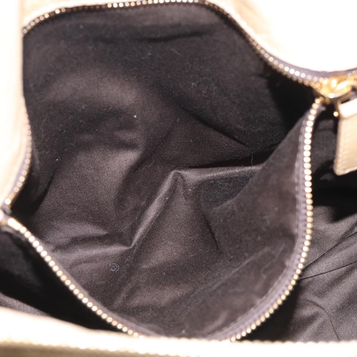 Miu Miu Hand Bag Leather 2way Beige Gold Auth 208605V