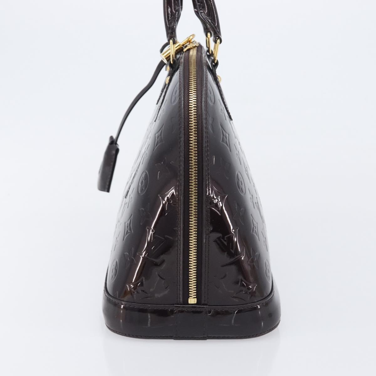 LOUIS VUITTON Monogram Vernis Alma PM Hand Bag Amarante M91611 LV Auth 208623V