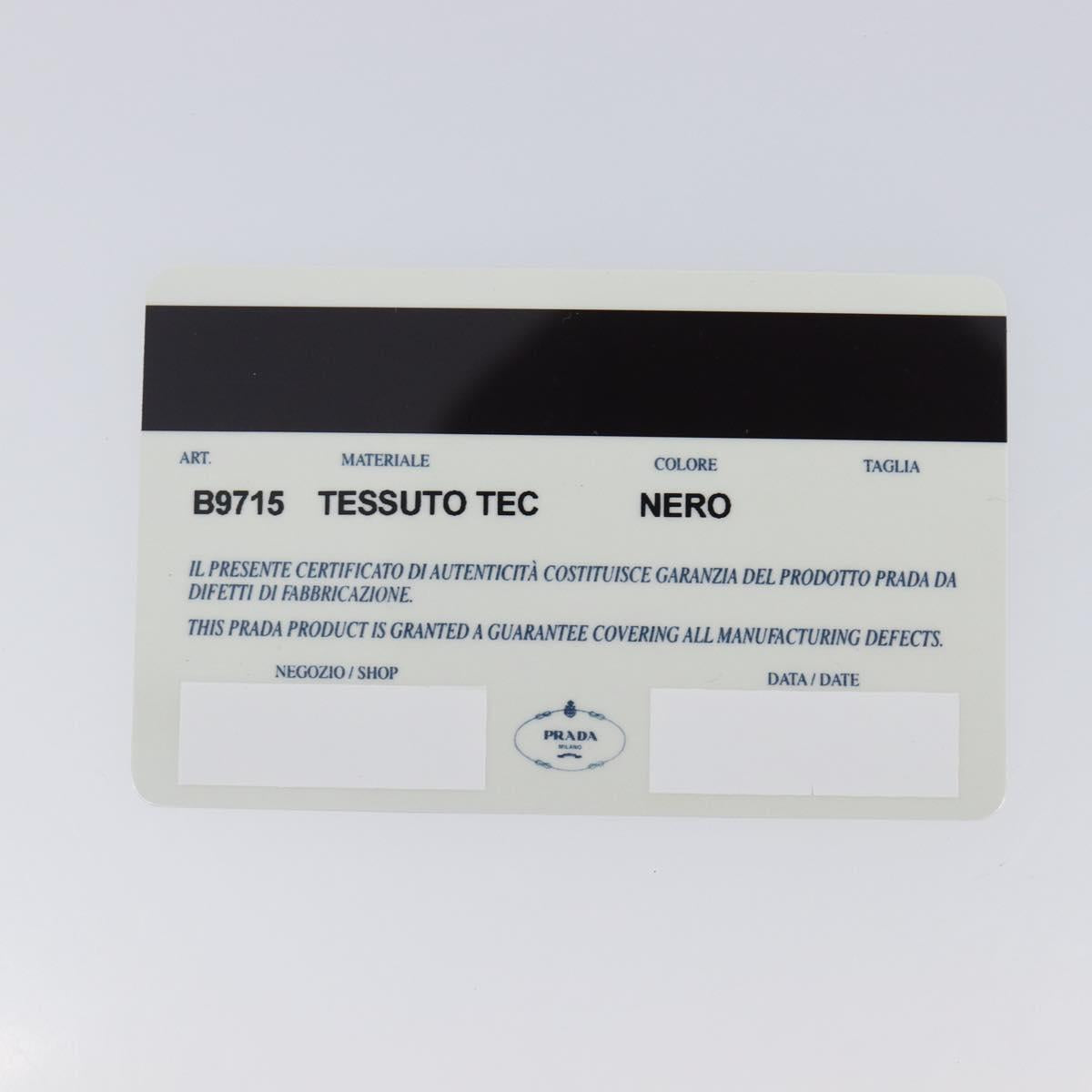 PRADA Shoulder Bag Nylon Black Silver Auth 208639V