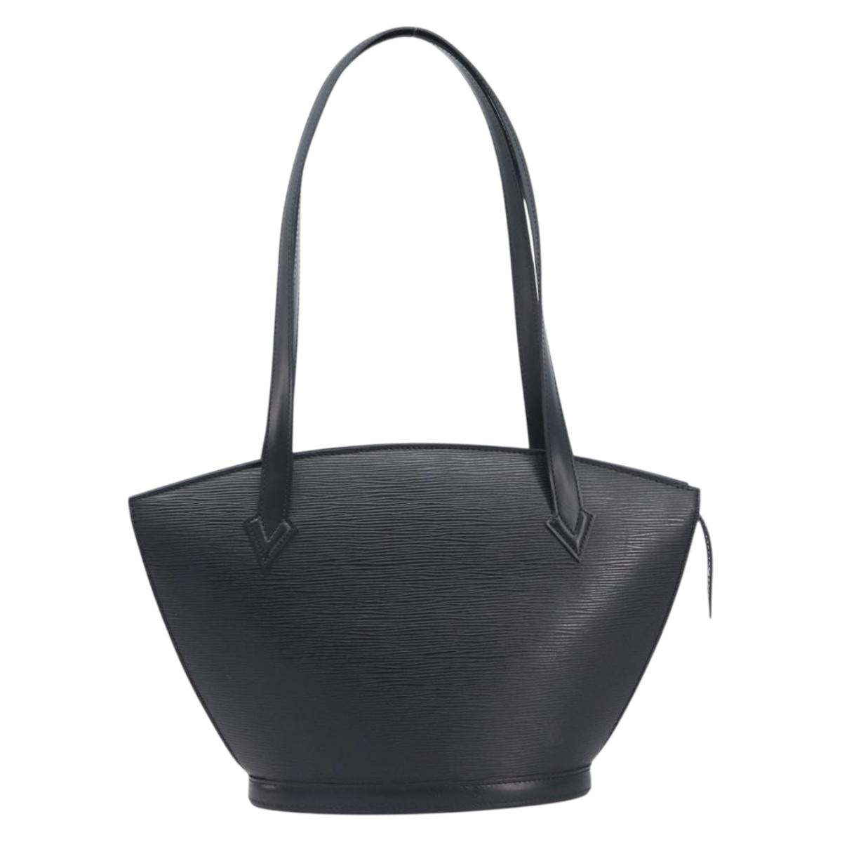 LOUIS VUITTON Epi Saint Jacques Powanie Long Bag Black M52332 LV Auth 208643V