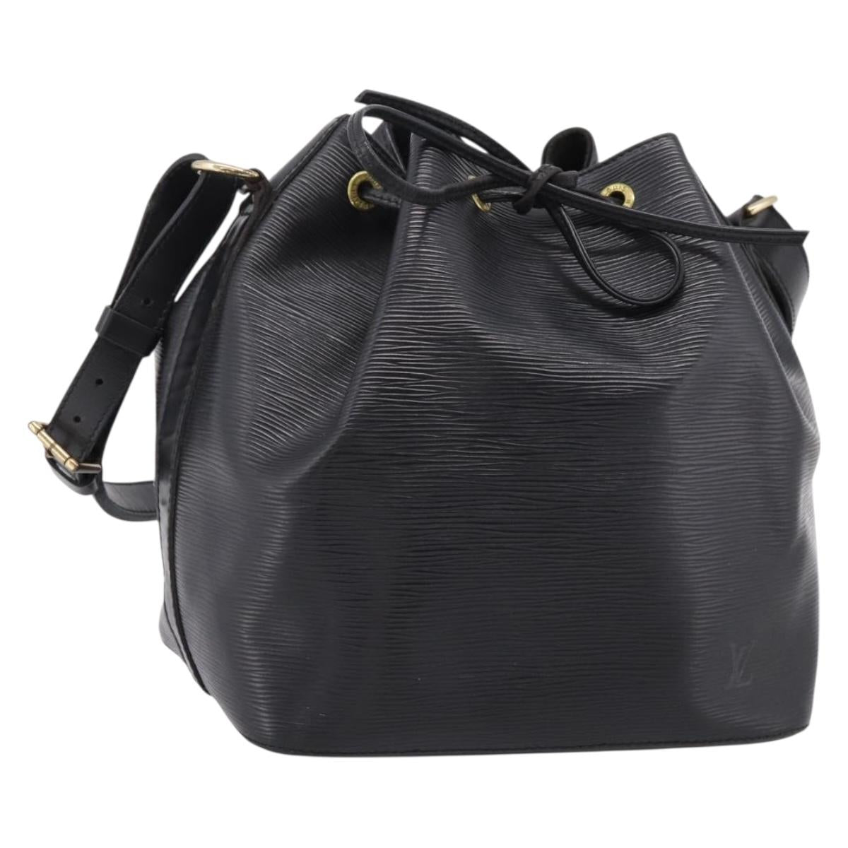 LOUIS VUITTON Epi Petit Noe Shoulder Bag Black M44102 LV Auth 208648A
