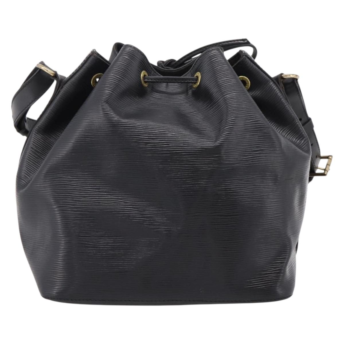 LOUIS VUITTON Epi Petit Noe Shoulder Bag Black M44102 LV Auth 208648A