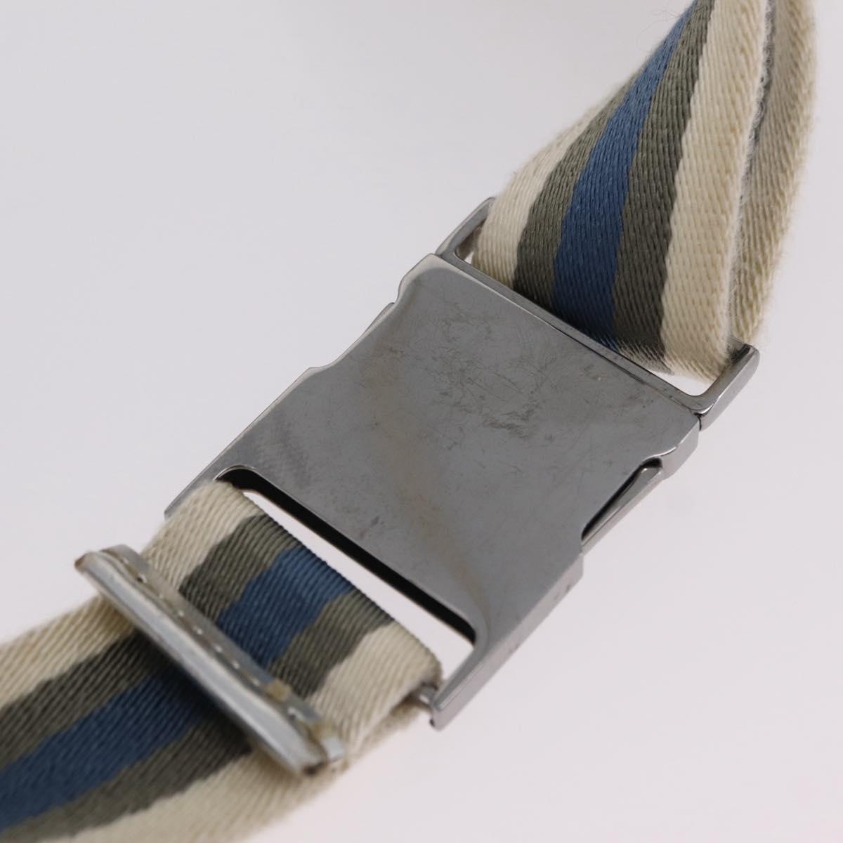 GUCCI GG Canvas Waist Bag Silver 28566 Auth 208662