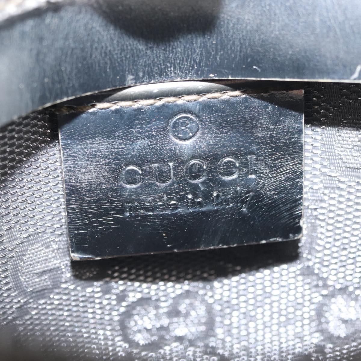 GUCCI GG Canvas Waist Bag Silver 28566 Auth 208662