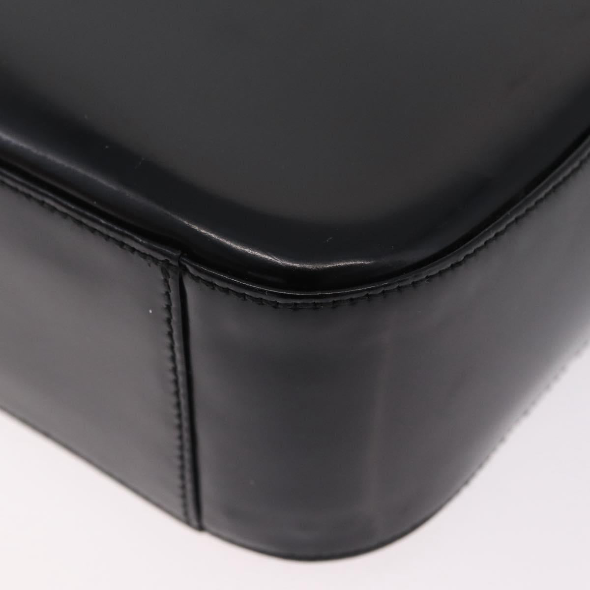 GUCCI Shoulder Bag patent Black 000 1186 0506 Auth 208668