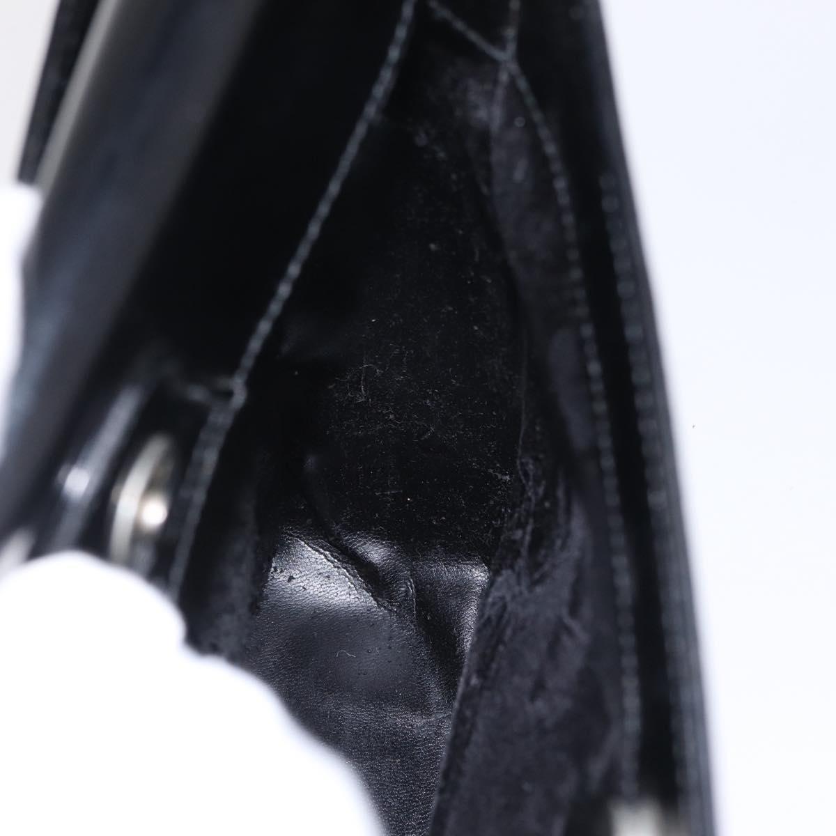 GUCCI Shoulder Bag patent Black 000 1186 0506 Auth 208668