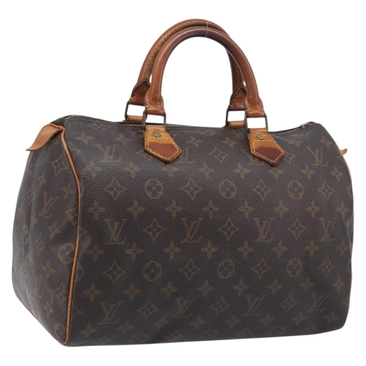 LOUIS VUITTON Monogram Speedy 30 Hand Bag M41526 LV Auth 208672