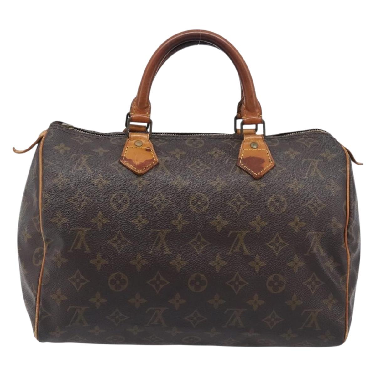 LOUIS VUITTON Monogram Speedy 30 Hand Bag M41526 LV Auth 208672