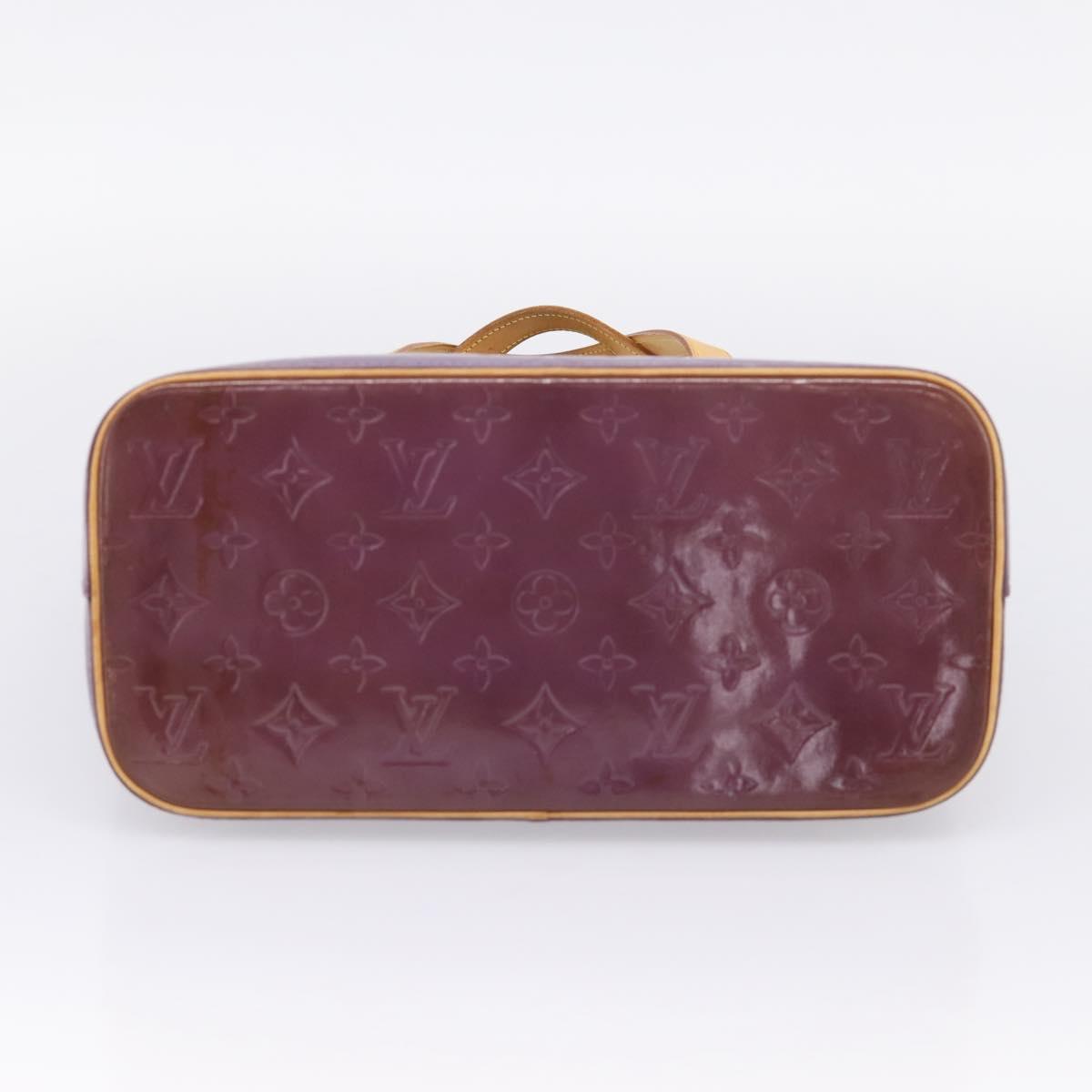 LOUIS VUITTON Monogram Vernis Houston Hand Bag Purple Viole M91093 Auth 208673A