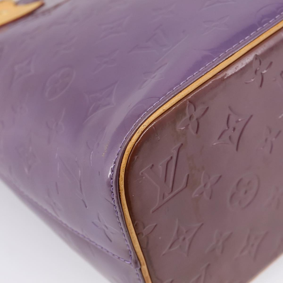 LOUIS VUITTON Monogram Vernis Houston Hand Bag Purple Viole M91093 Auth 208673A