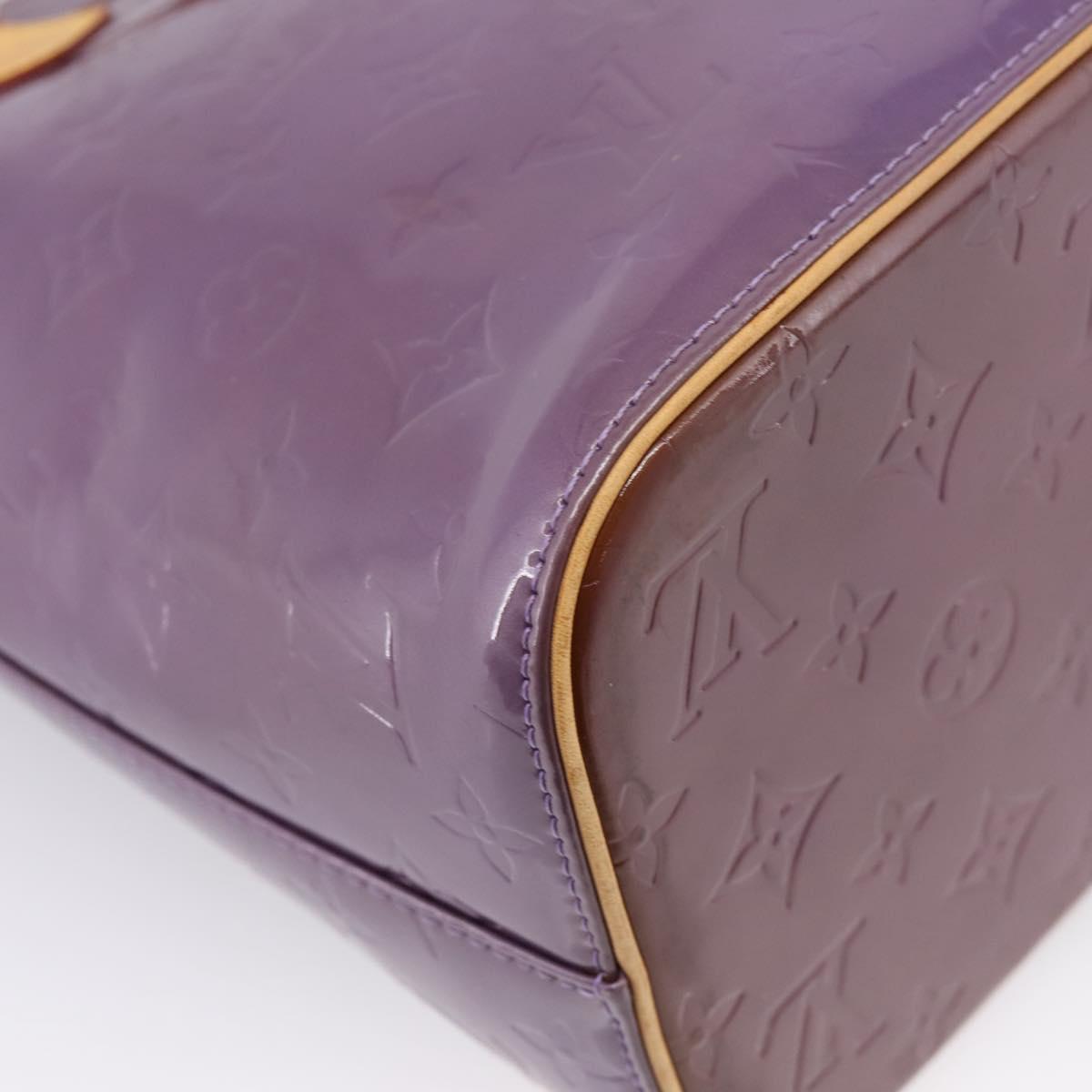 LOUIS VUITTON Monogram Vernis Houston Hand Bag Purple Viole M91093 Auth 208673A