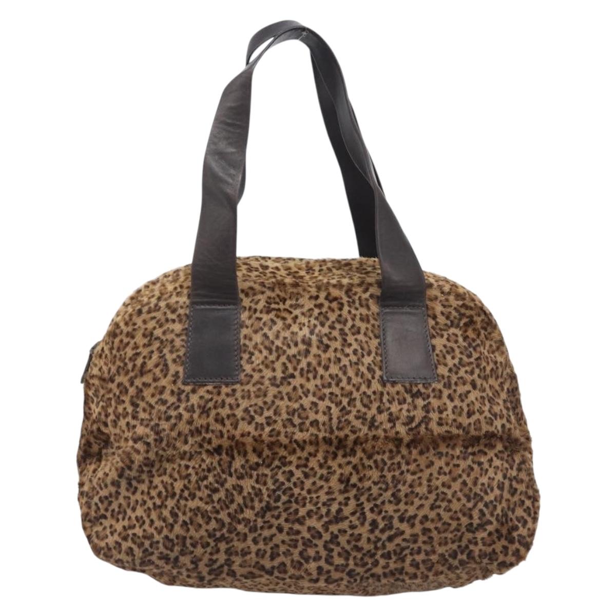 Bottega Veneta Tote Bag Harako leather Brown Silver Auth 208674V