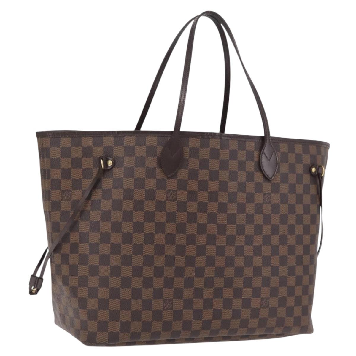 LOUIS VUITTON Damier Ebene Neverfull GM Tote Bag N51106 LV Auth 208682V