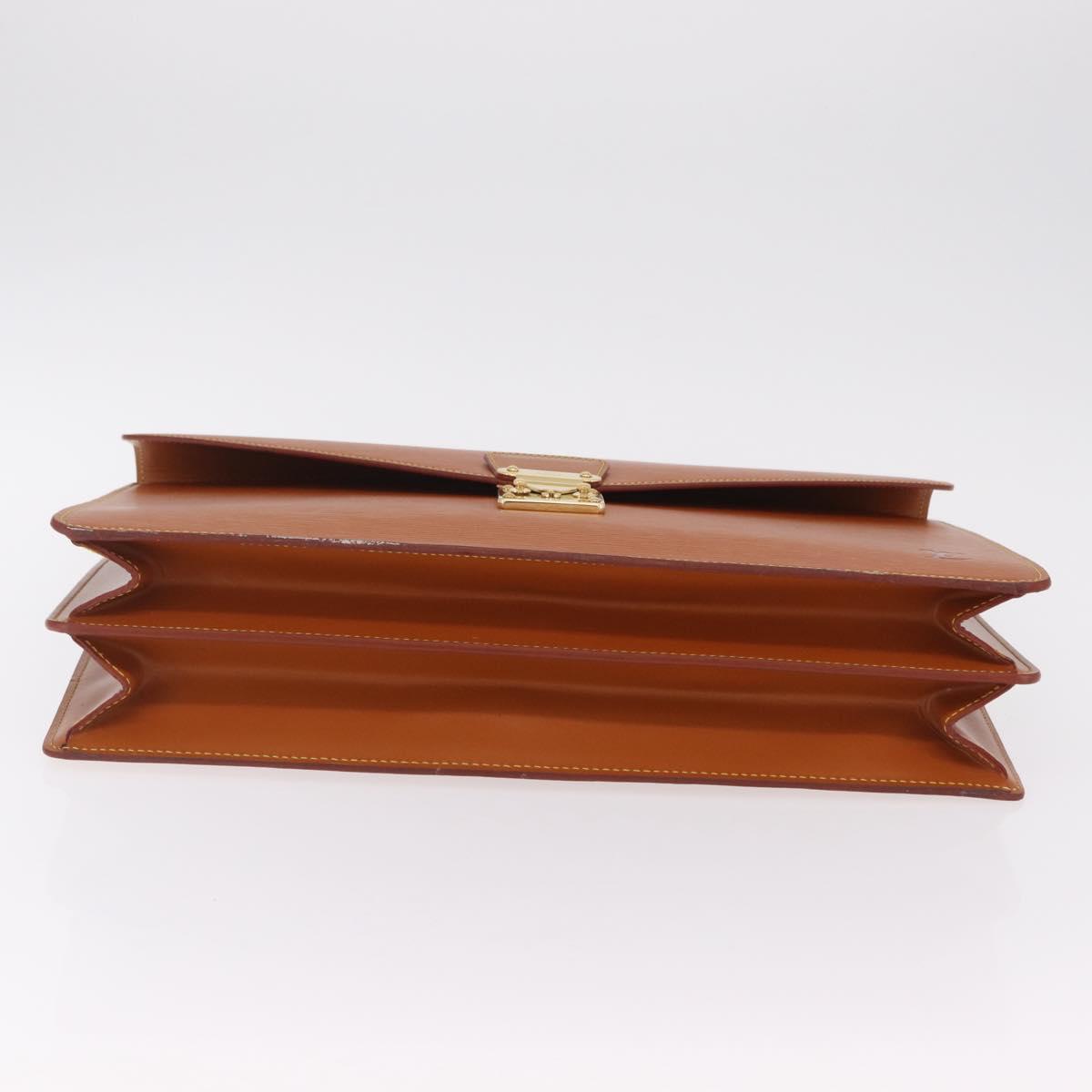 LOUIS VUITTON Epi Serviette Conseiller Briefcase Zipangu Gold M54428 Auth 208686