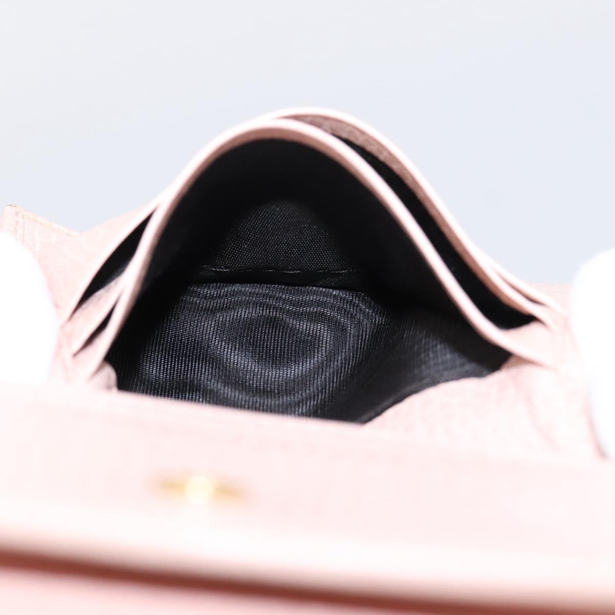 GUCCI GG Marmont Bifold Wallet Leather Pink Gold 456126 Auth 208716A