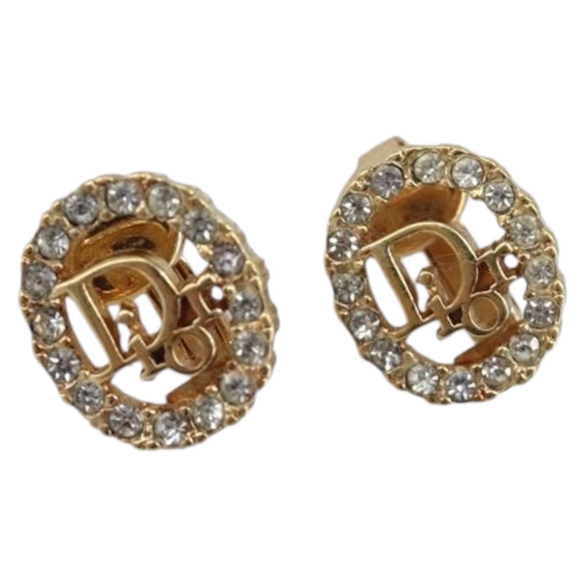 Christian Dior Earring metal Gold Auth 208717M