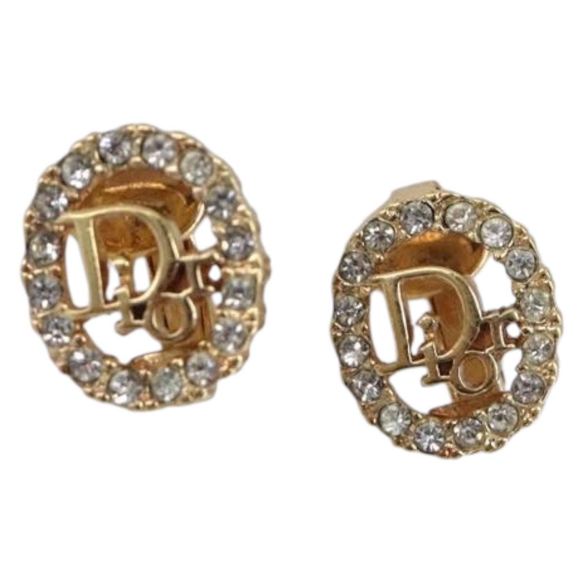 Christian Dior Earring metal Gold Auth 208717M