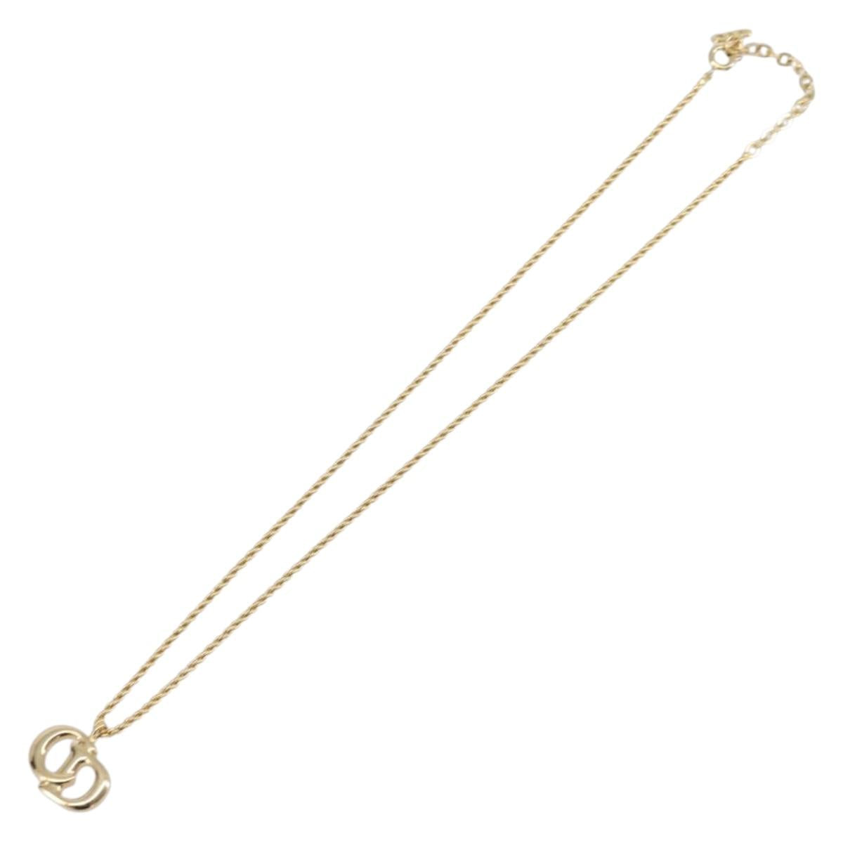 Christian Dior Necklace metal Gold Auth 208718M