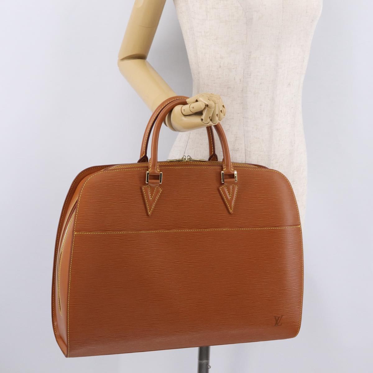 LOUIS VUITTON Epi Sorbonne Hand Bag Brown M54513 LV Auth 208734