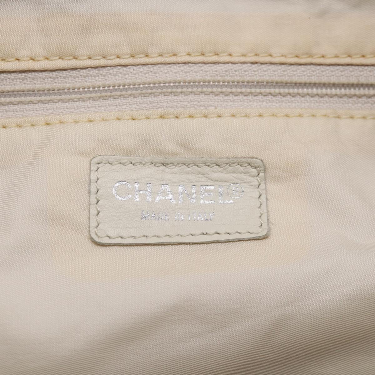 CHANEL New Travel Line Shoulder Bag Nylon Pink Silver CC Auth 208736