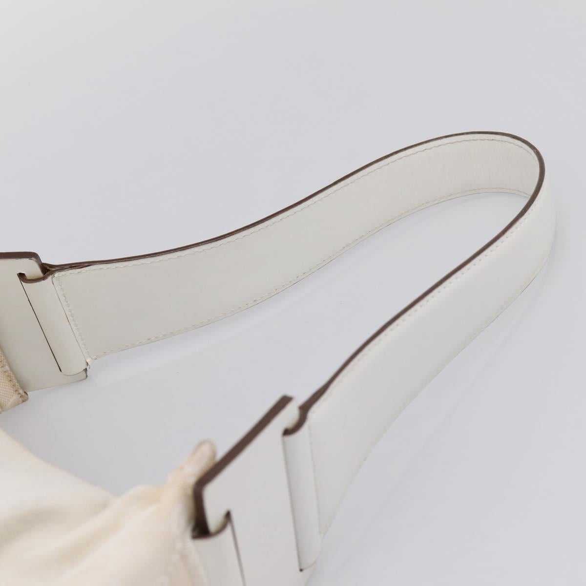 GUCCI Shoulder Bag GG Canvas White Gold 92699 Auth 208744A