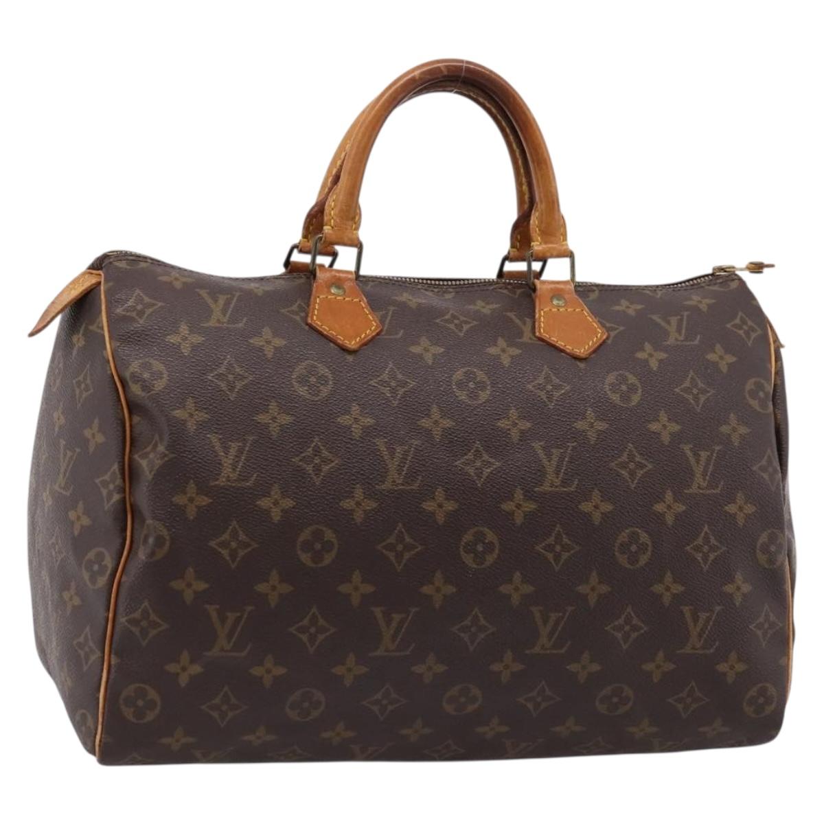 LOUIS VUITTON Monogram Speedy 35 Hand Bag M41524 LV Auth 208760
