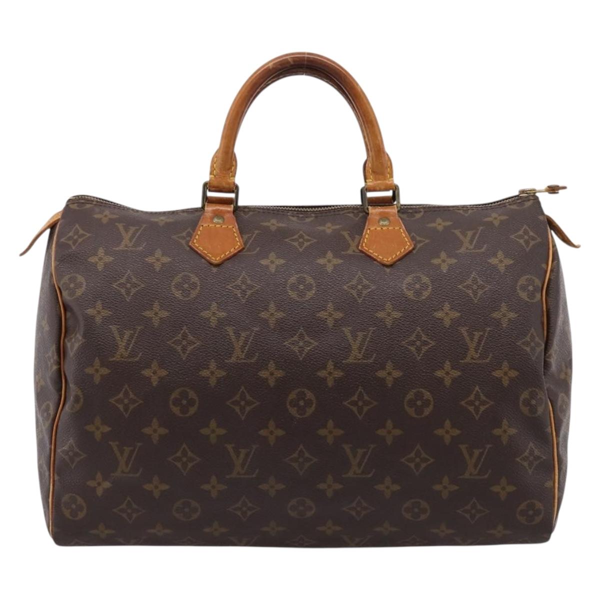 LOUIS VUITTON Monogram Speedy 35 Hand Bag M41524 LV Auth 208760