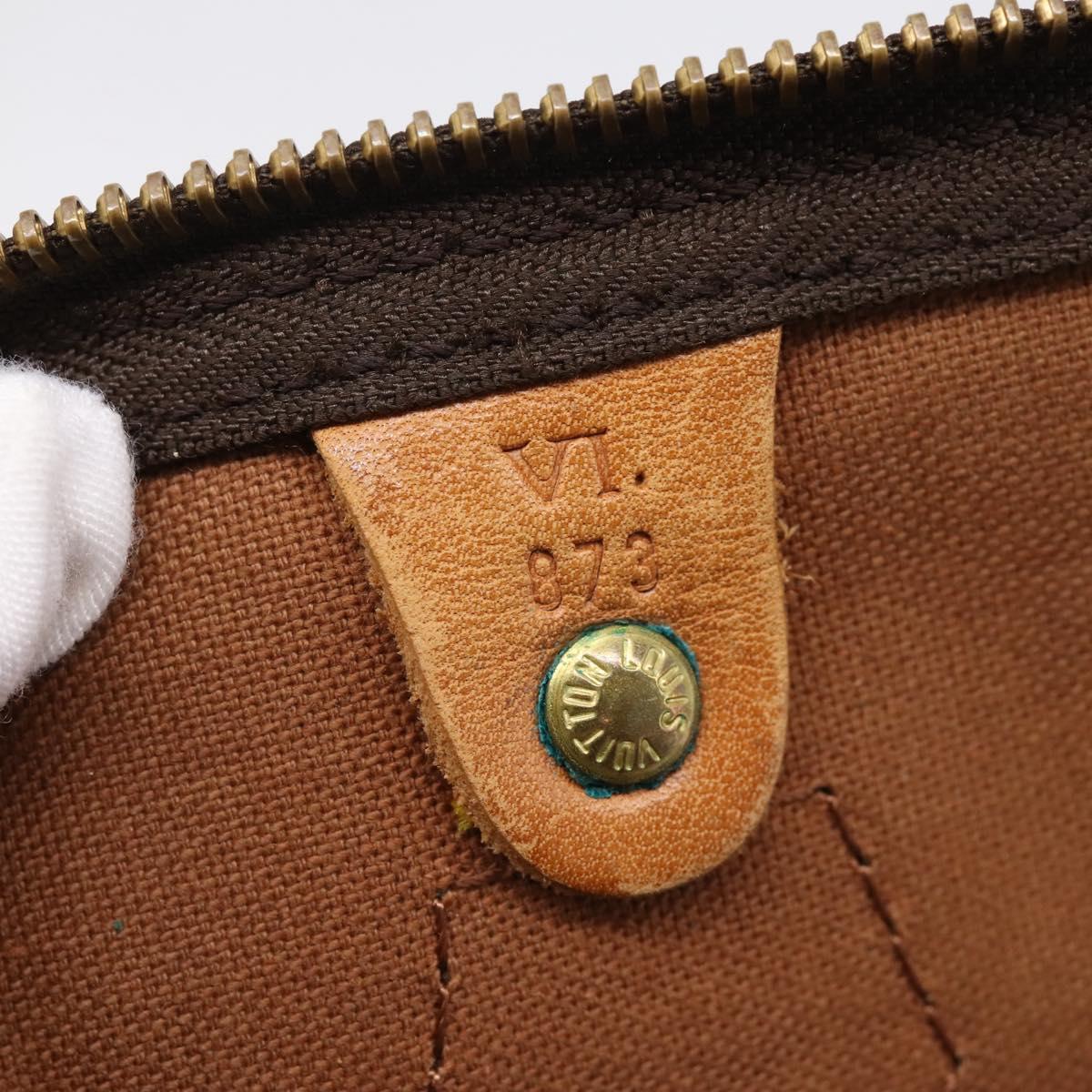 LOUIS VUITTON Monogram Speedy 35 Hand Bag M41524 LV Auth 208760
