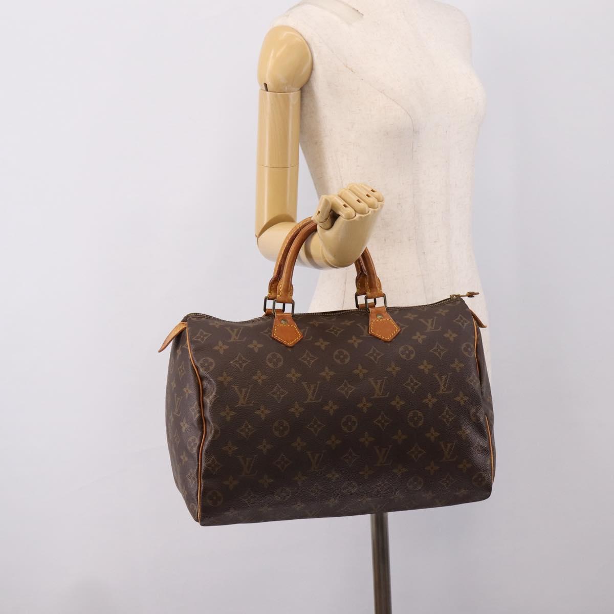 LOUIS VUITTON Monogram Speedy 35 Hand Bag M41524 LV Auth 208760