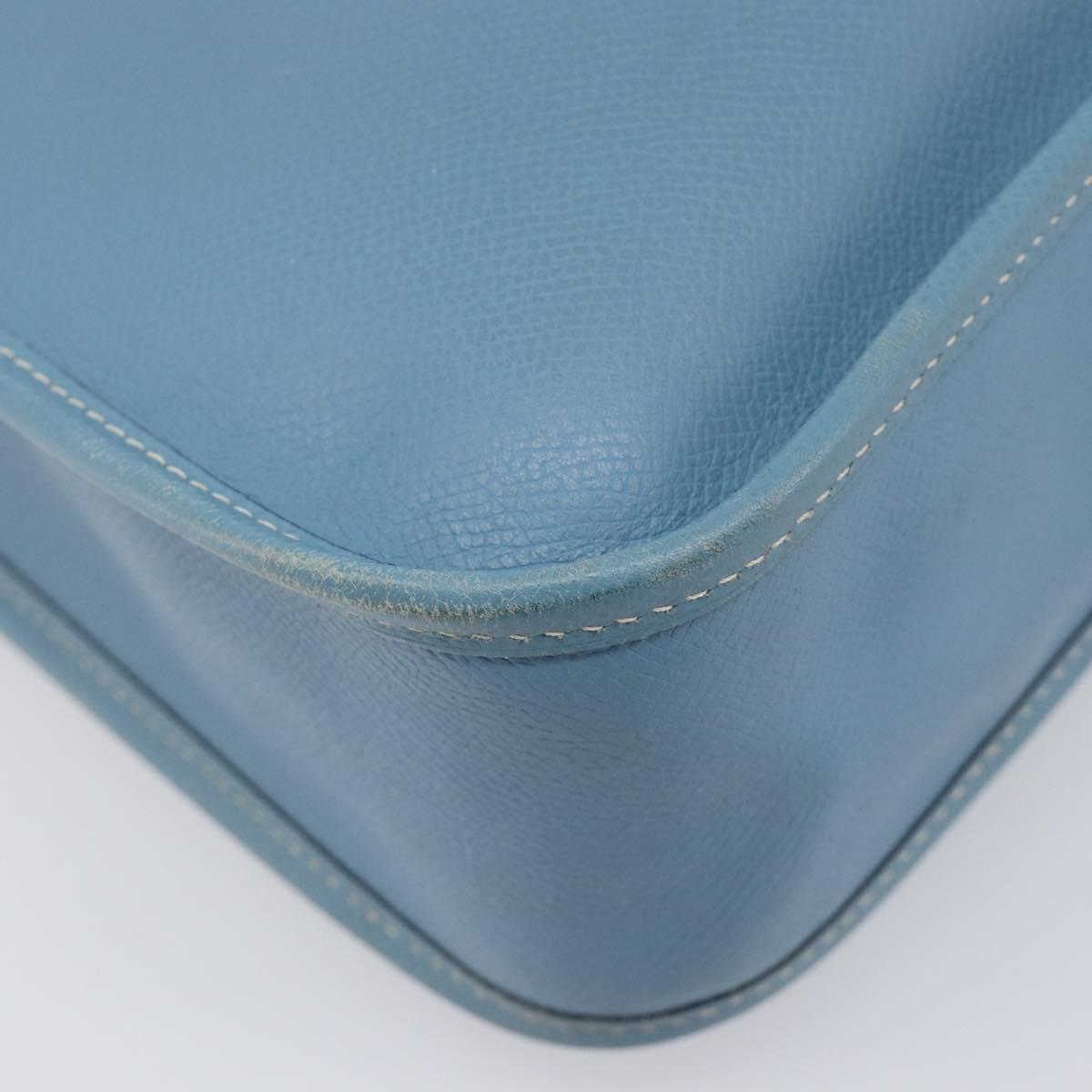 HERMES Vespa PM Shoulder Bag Courchevel Leather Light Blue Silver Auth 208764A