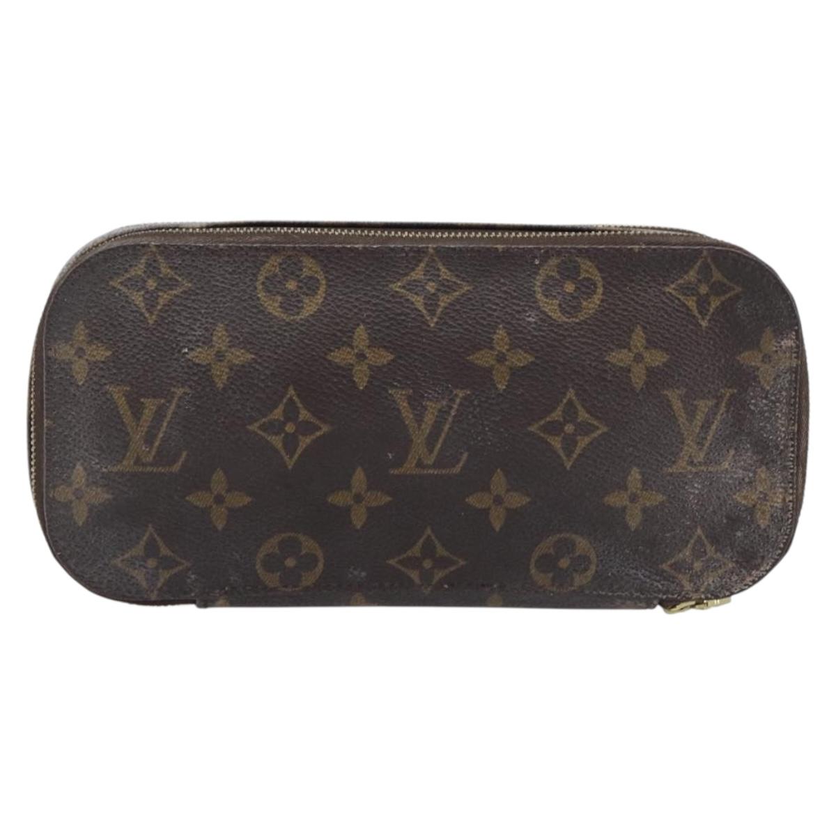LOUIS VUITTON Monogram Trousse Brush MG Cosmetic Pouch M47505 LV Auth 208767