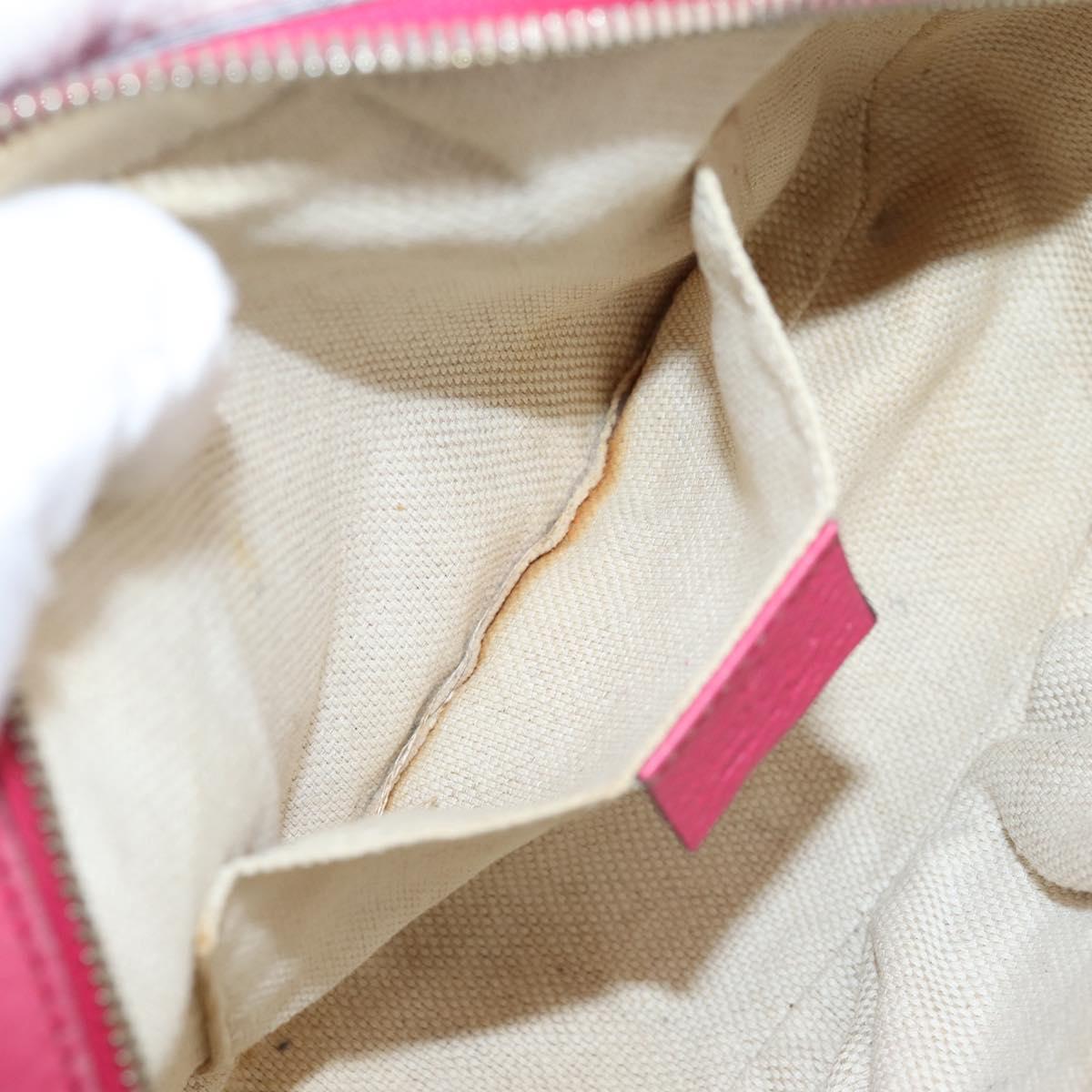 GUCCI Shoulder Bag Leather Pink Gold 308364 Auth 208778