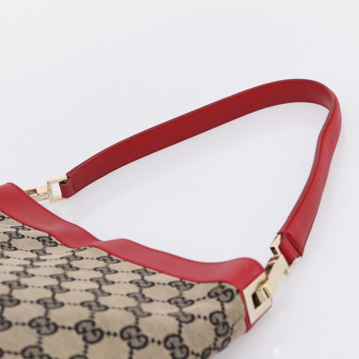 GUCCI GG Canvas Shoulder Bag Beige Gold 001 4231 Auth 208787A