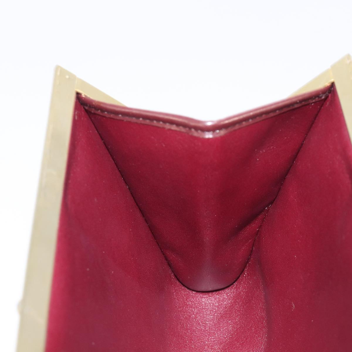 Christian Dior Trotter Canvas Clutch Bag Red Gold Auth 208792A