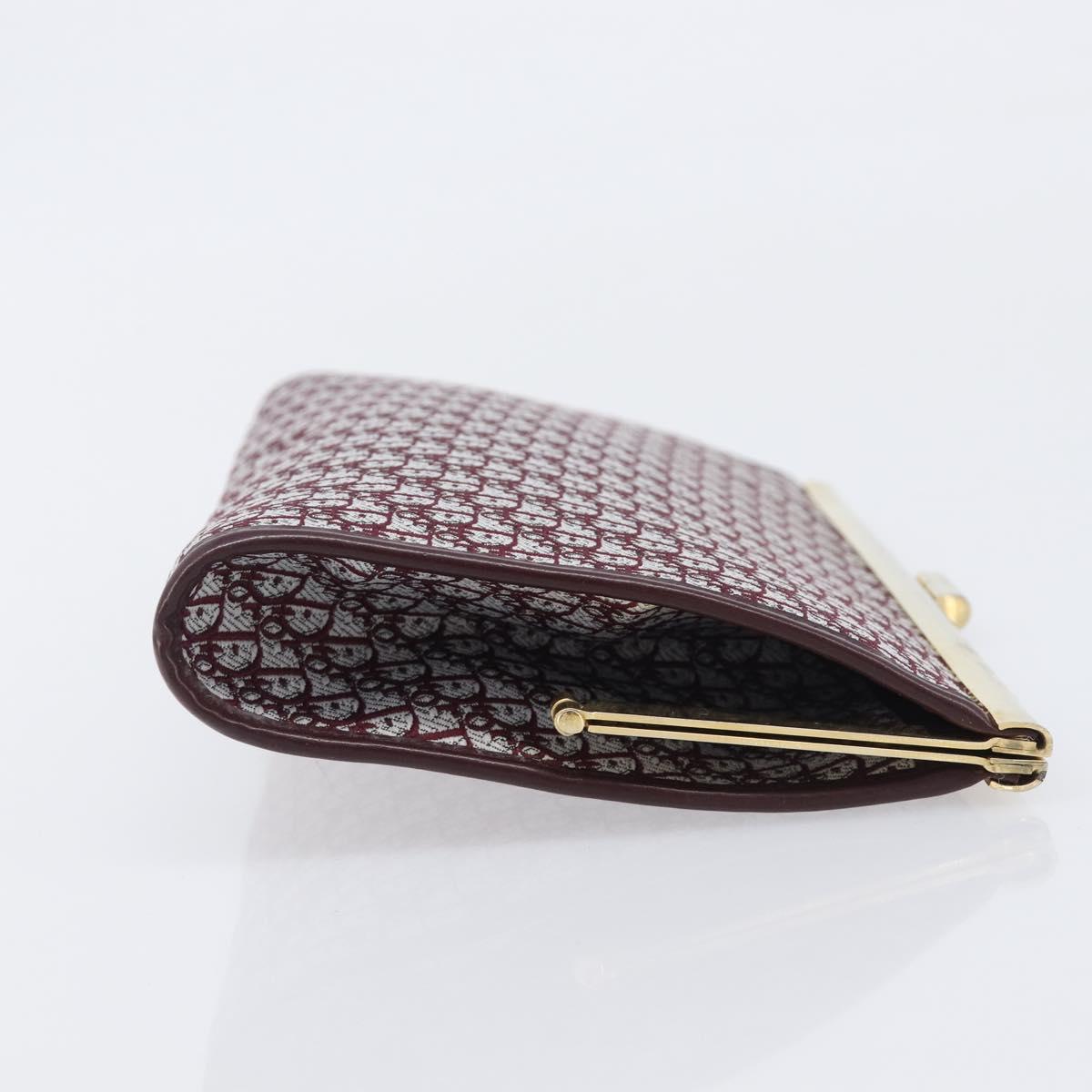 Christian Dior Trotter Canvas Clutch Bag Red Gold Auth 208792A