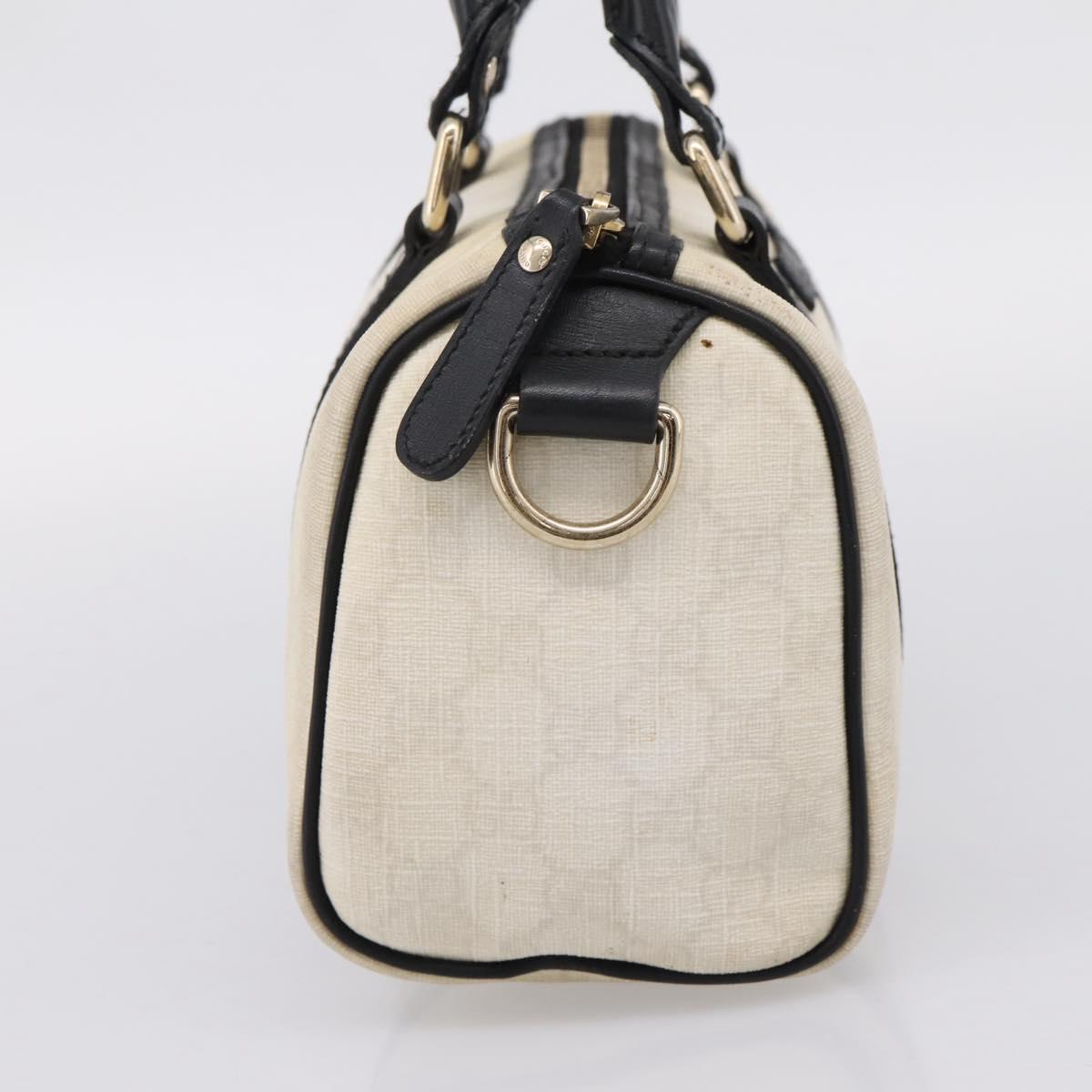 GUCCI GG Supreme Hand Bag PVC White Gold 193604 Auth 208793