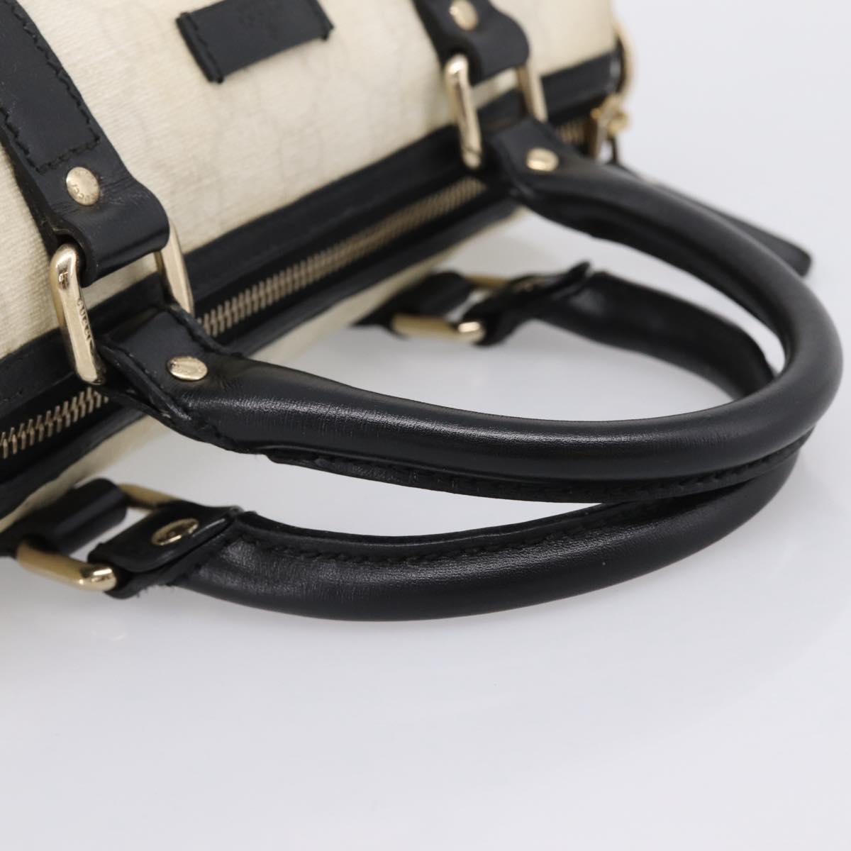 GUCCI GG Supreme Hand Bag PVC White Gold 193604 Auth 208793