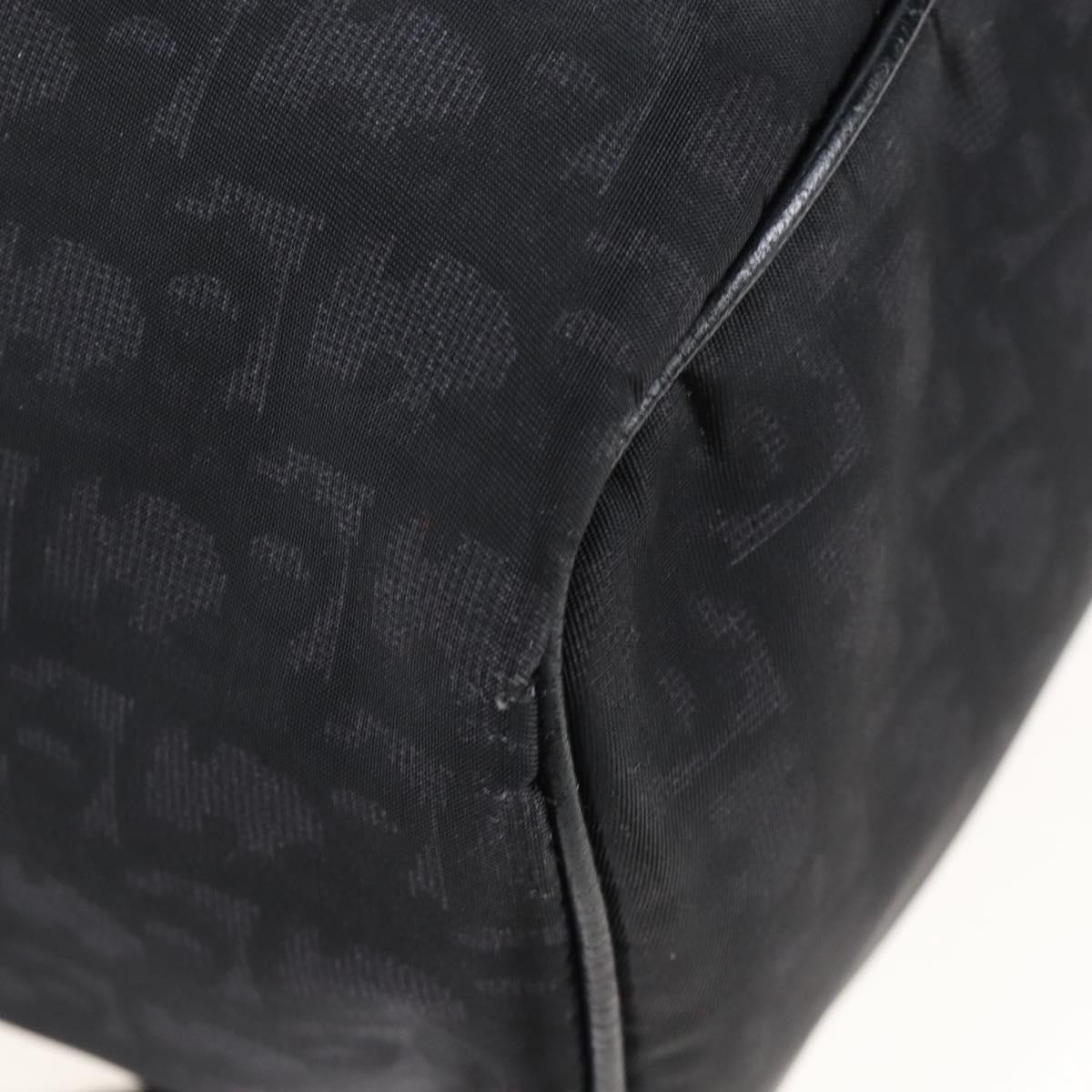 Christian Dior Trotter Motion Oblique Backpack Nylon Black Silver Auth 208828V