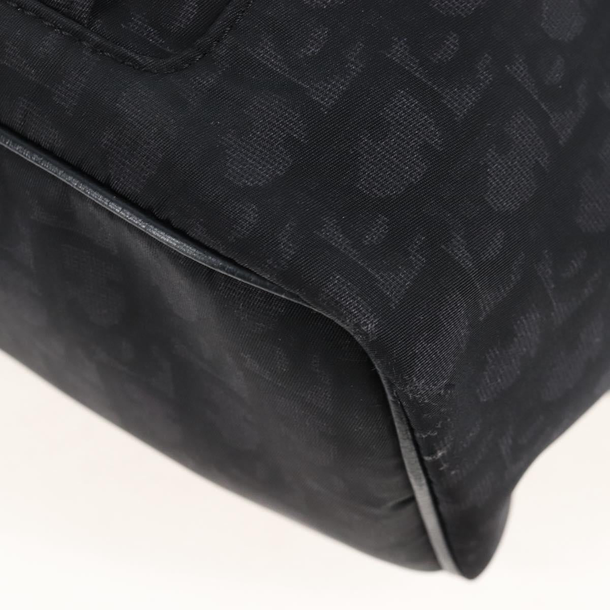 Christian Dior Trotter Motion Oblique Backpack Nylon Black Silver Auth 208828V