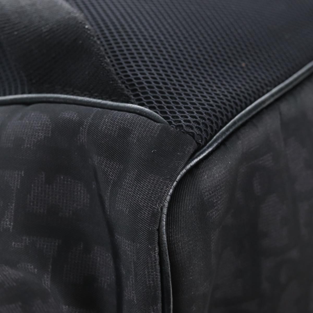 Christian Dior Trotter Motion Oblique Backpack Nylon Black Silver Auth 208828V