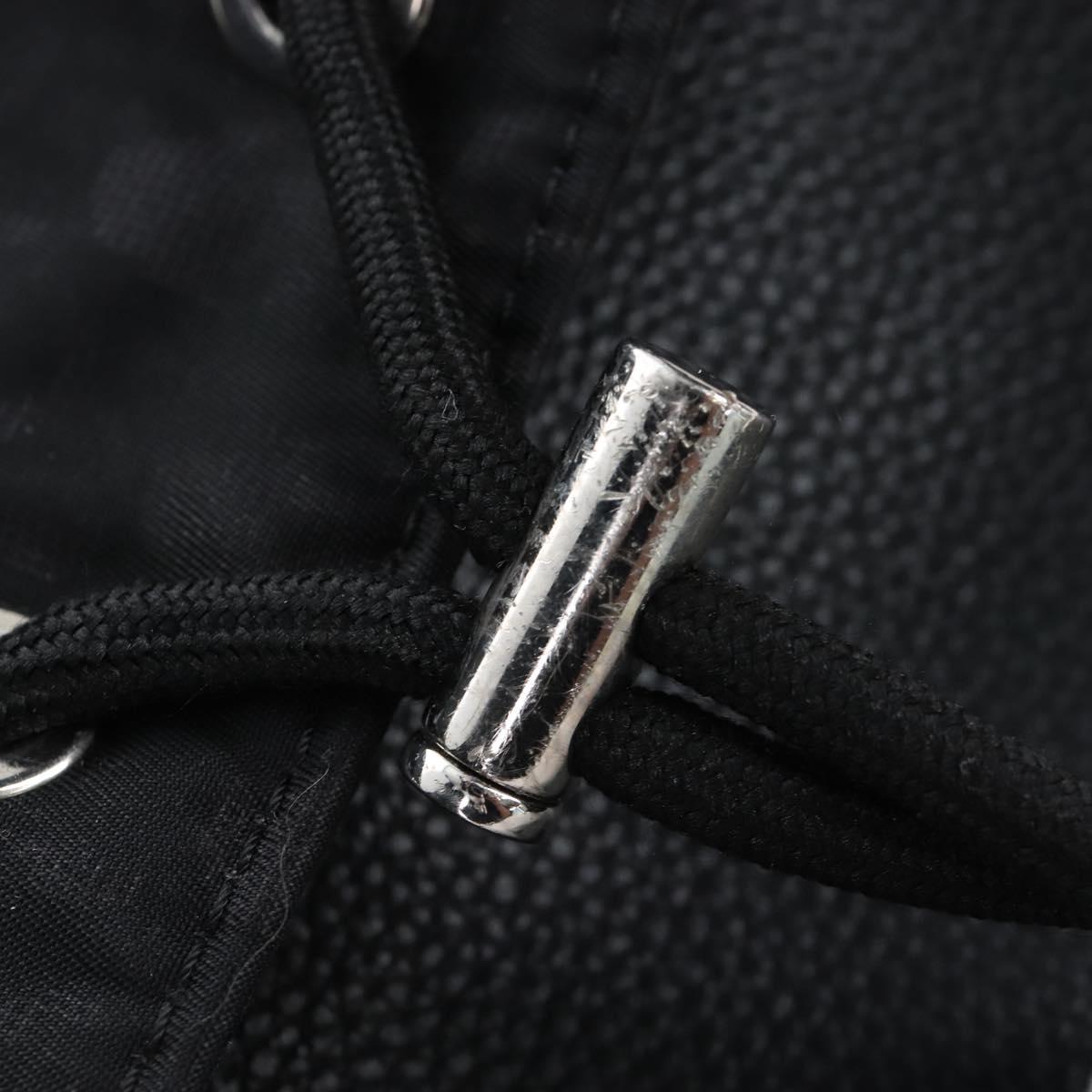 Christian Dior Trotter Motion Oblique Backpack Nylon Black Silver Auth 208828V