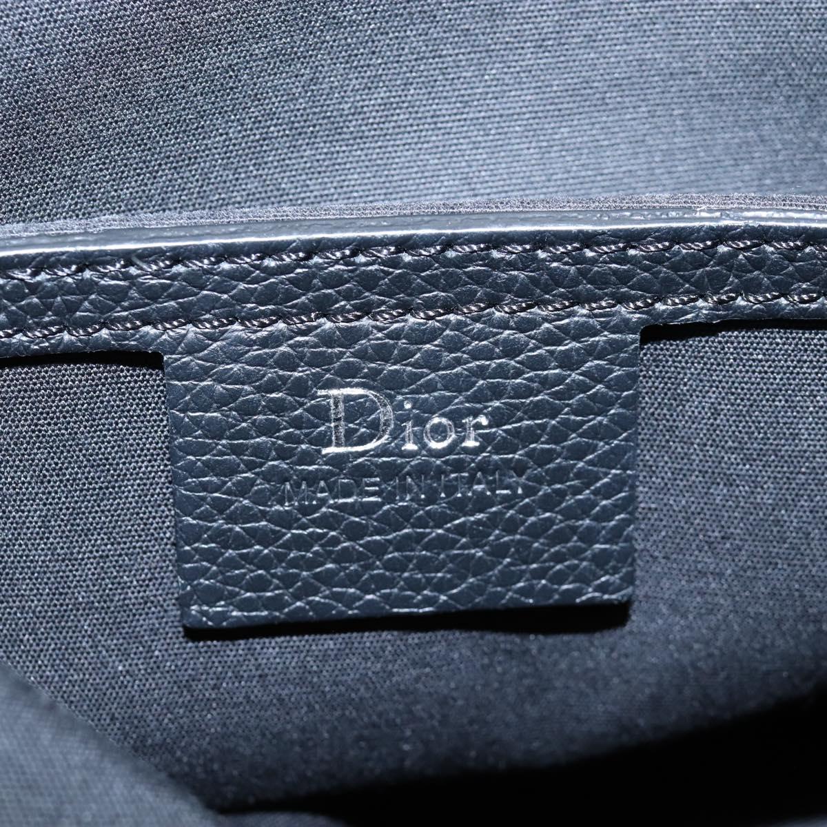 Christian Dior Trotter Motion Oblique Backpack Nylon Black Silver Auth 208828V