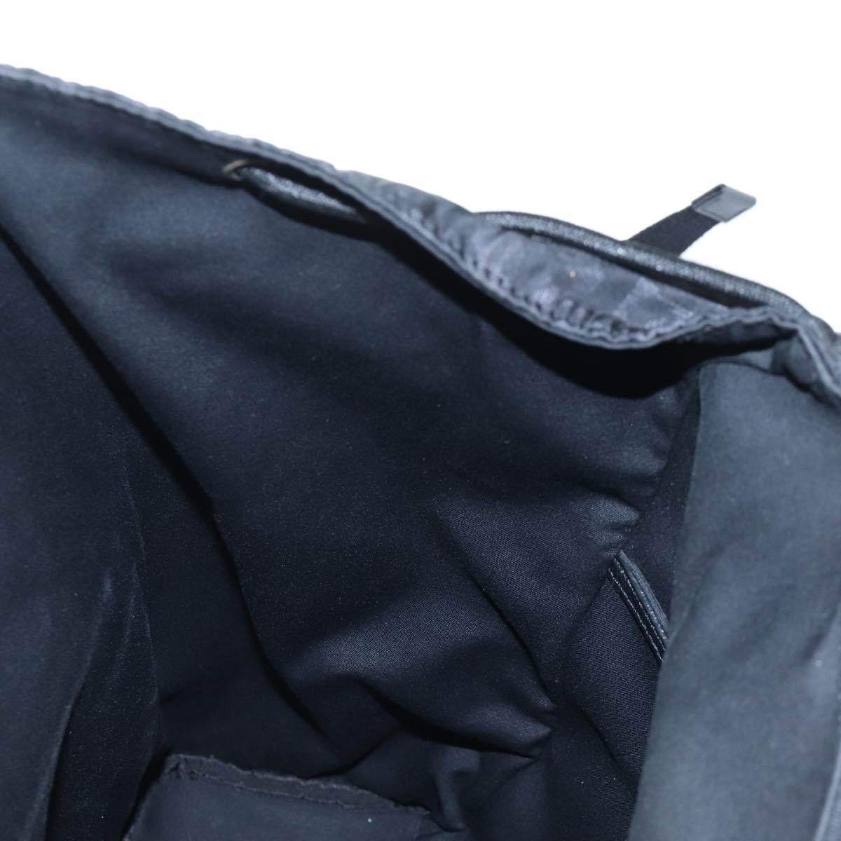 Christian Dior Trotter Motion Oblique Backpack Nylon Black Silver Auth 208828V