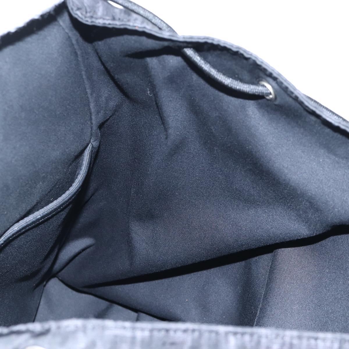 Christian Dior Trotter Motion Oblique Backpack Nylon Black Silver Auth 208828V