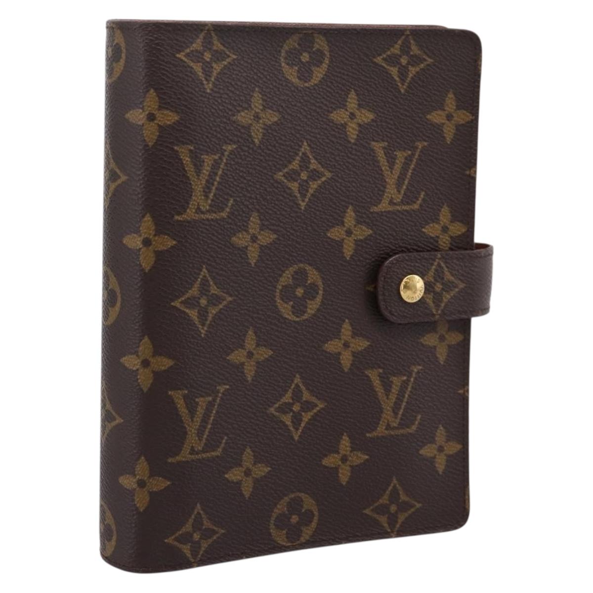 LOUIS VUITTON Monogram Agenda MM Day Planner Cover R20105 LV Auth 208834
