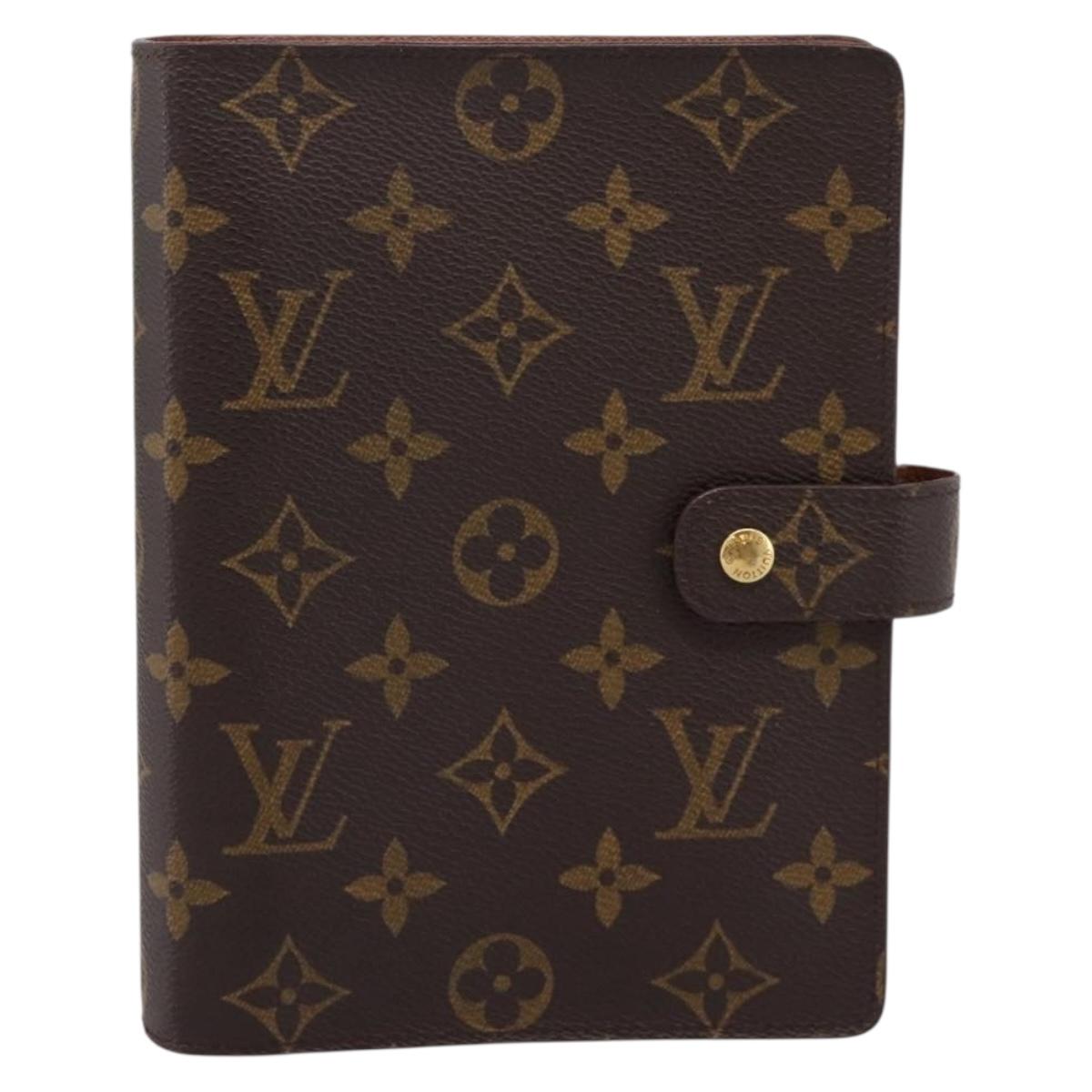 LOUIS VUITTON Monogram Agenda MM Day Planner Cover R20105 LV Auth 208834