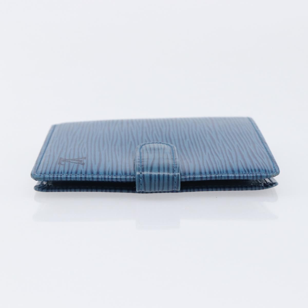 LOUIS VUITTON Epi Porte Billets Compact Wallet Blue M63555 LV Auth 208841A