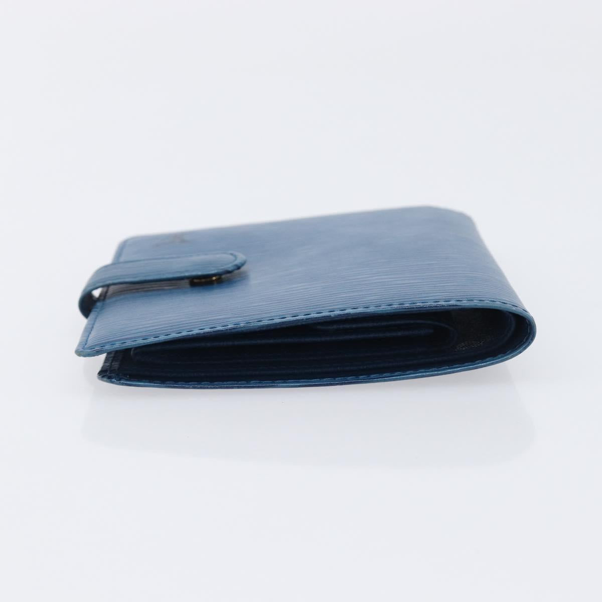 LOUIS VUITTON Epi Porte Billets Compact Wallet Blue M63555 LV Auth 208841A